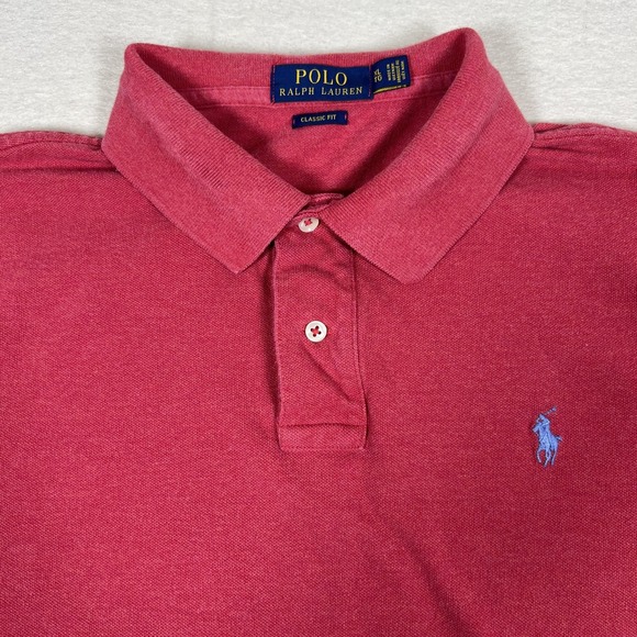 Polo Ralph Lauren Other - Polo Ralph Lauren Polo Shirt Mens XL Red Classic Fit Embroidered Pony Logo Pique